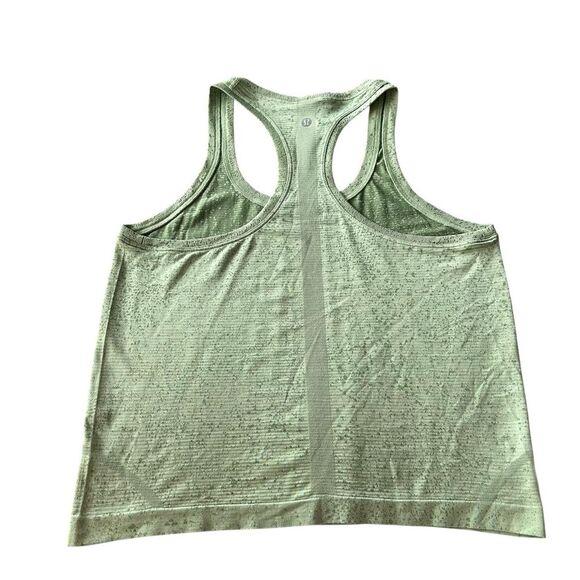 Lululemon Size 8 Swiftly Tech Racerback Tank Race Length Creamy Mint Cedar Green - Picture 3 of 11